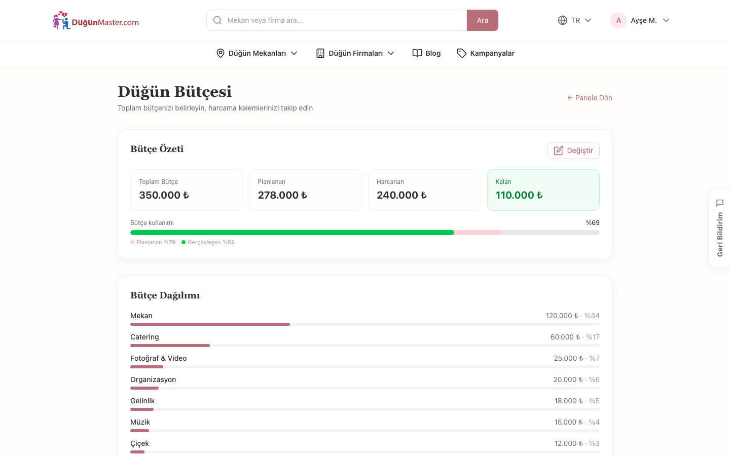 Bütçe Planlayıcı ekran görüntüsü